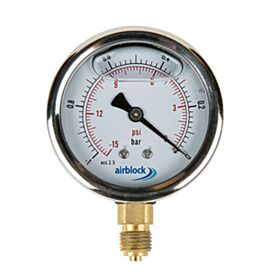 Κενόμετρο Φ.63 κάθετο 1/4" γλυκερίνης