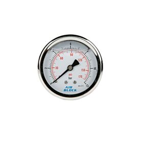 Μανόμετρο Φ.63 οριζόντιο 1/4" γλυκερίνης