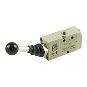 Airblock - Κάθετο κουμπωτό χειριστήριο MAV 23 VLB της METAL WORK, τριοδικό 1/8" 