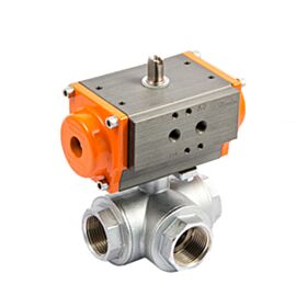 Airblock - Πνευματική τρίοδη ball valve 1/2" Metal Work