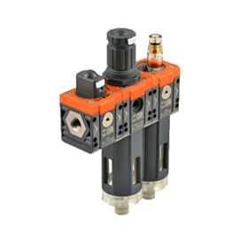 Airblock - V3V+FR+LUB 1/4 Φιλτρορυθμιστής, λιπαντήρας αέρος & τρίοδη βάνα ON-OFF της METAL WORK