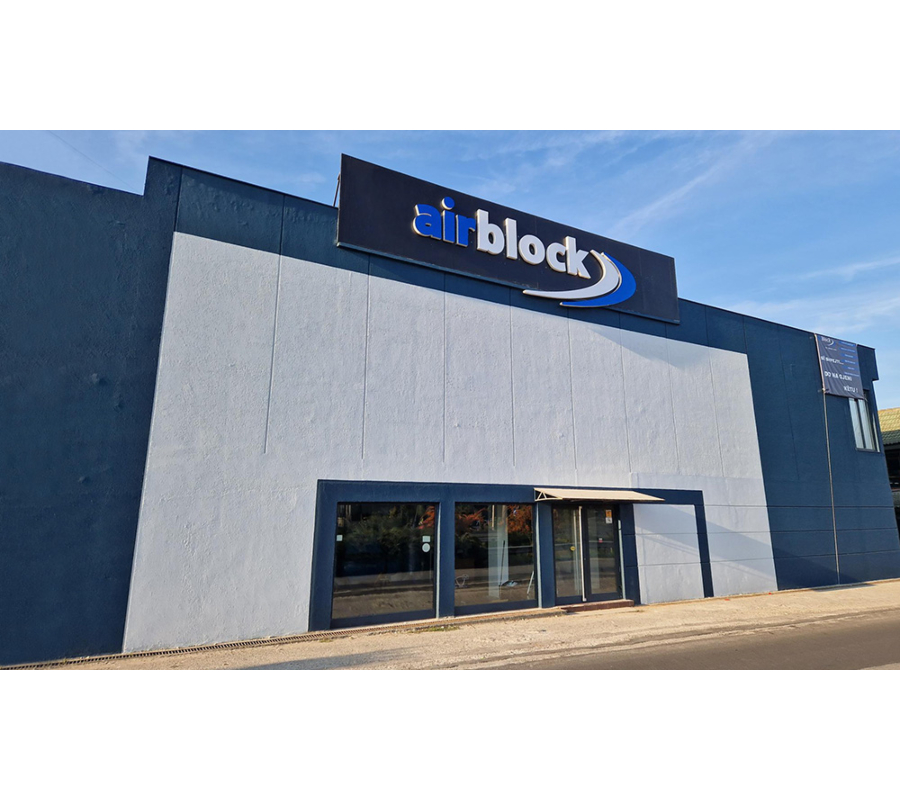 Airblock building in Albania